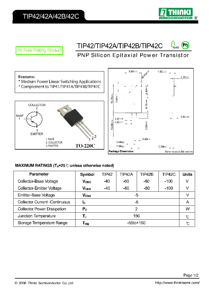 TIP42_8102549.PDF Datasheet