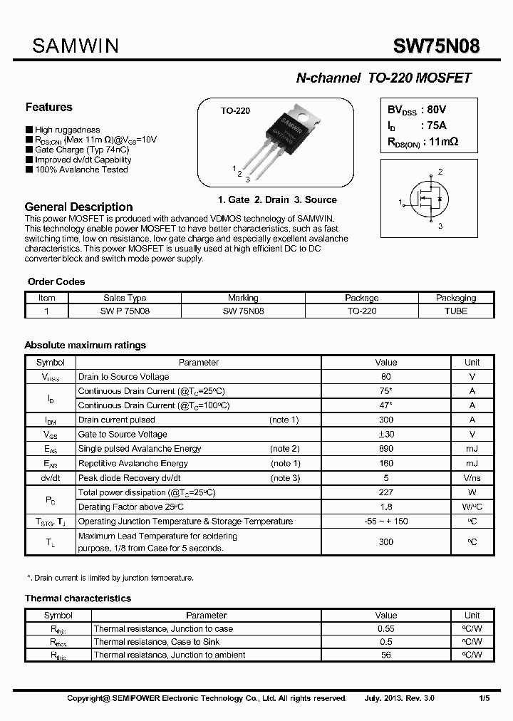 SW75N08_8107717.PDF Datasheet