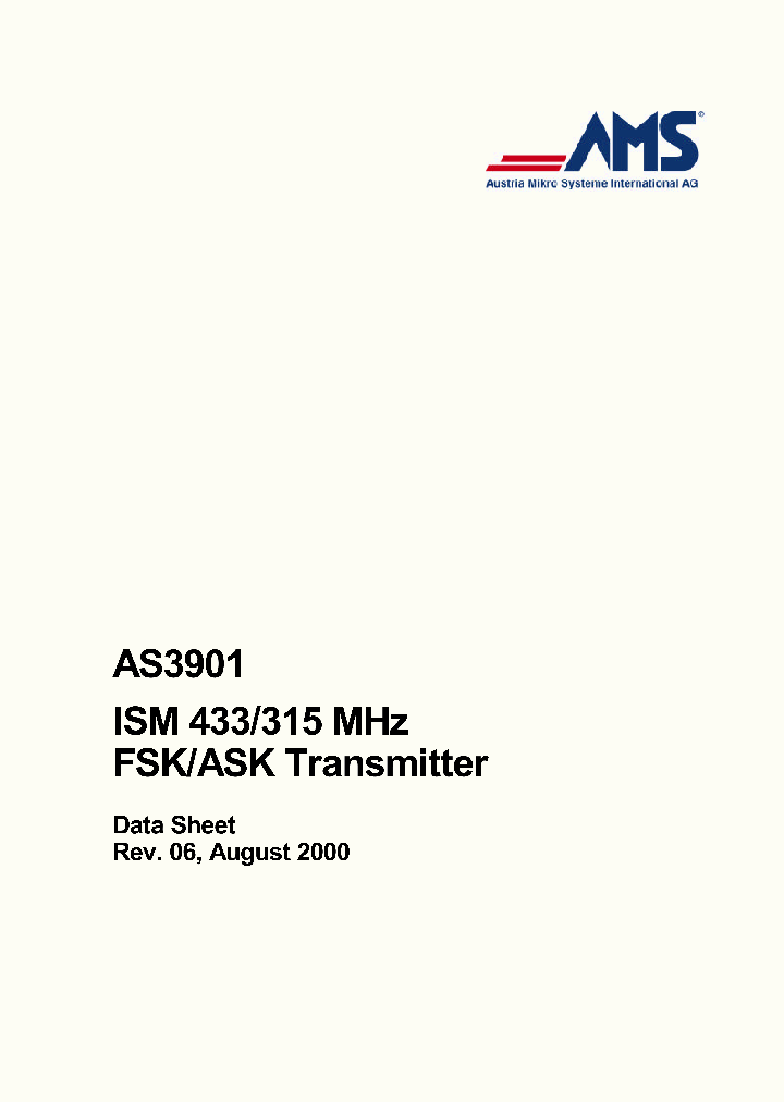 AS3901_8108369.PDF Datasheet