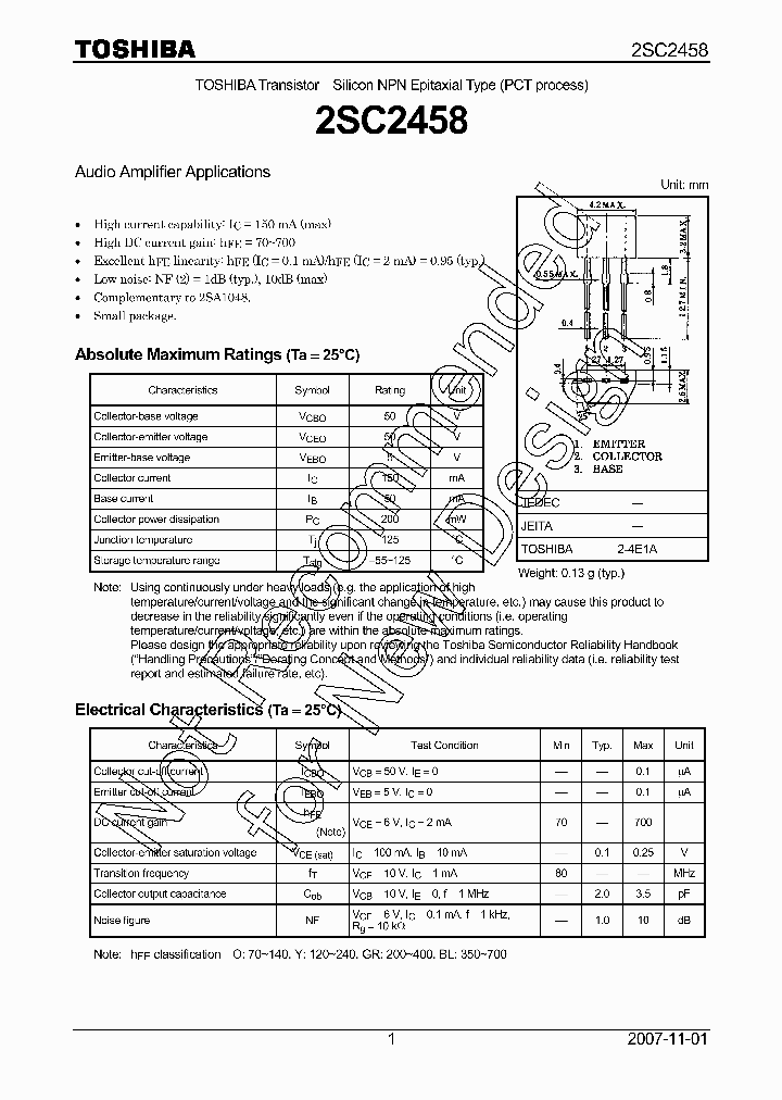 2SC2458-Y_8112407.PDF Datasheet