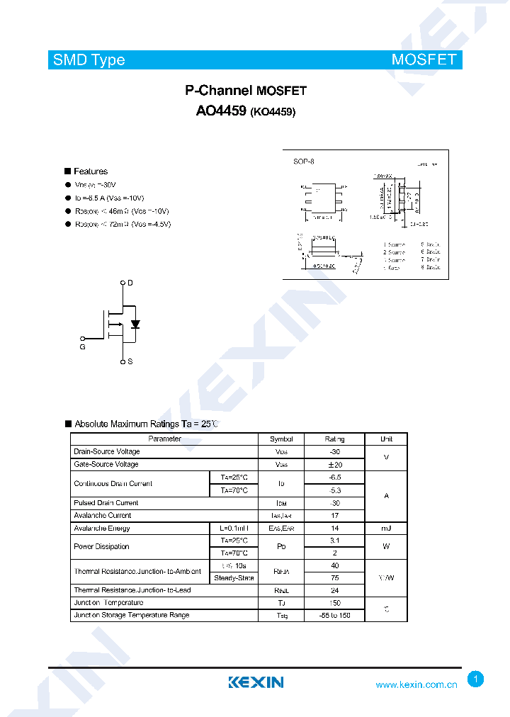 AO4459_8115245.PDF Datasheet