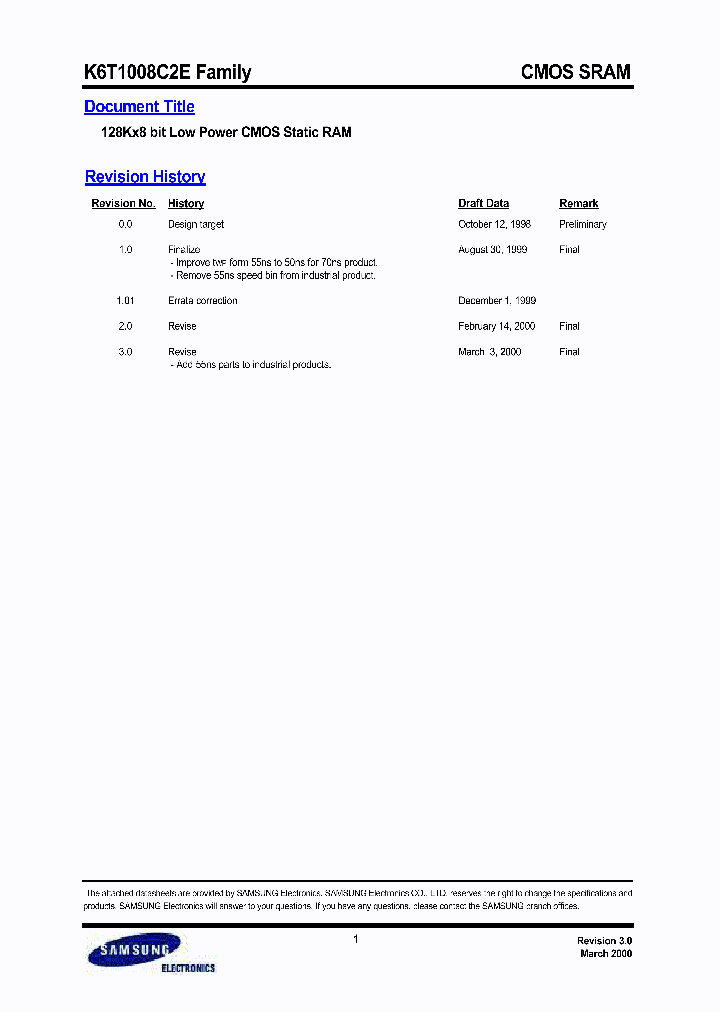 K6T1008C2EFAMILY_8116674.PDF Datasheet