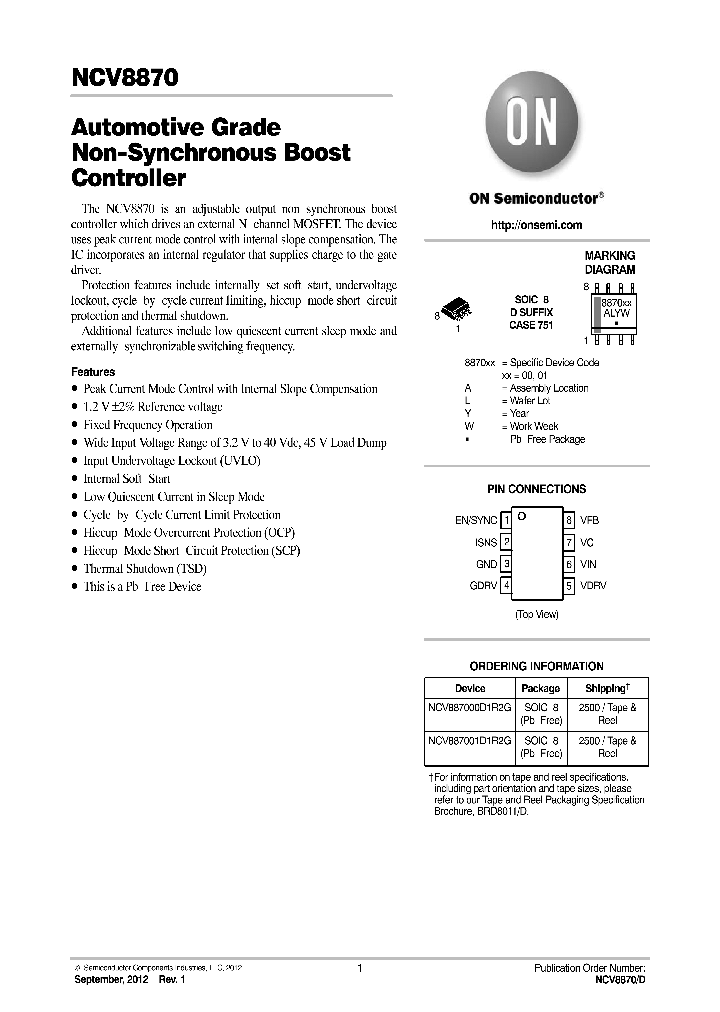 NCV8870_8128339.PDF Datasheet