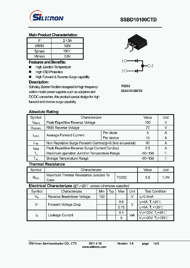 SSBD10100CTD_8130127.PDF Datasheet