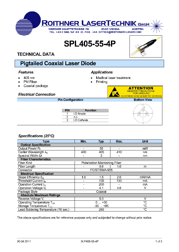 SPL405-55-4P_8131617.PDF Datasheet