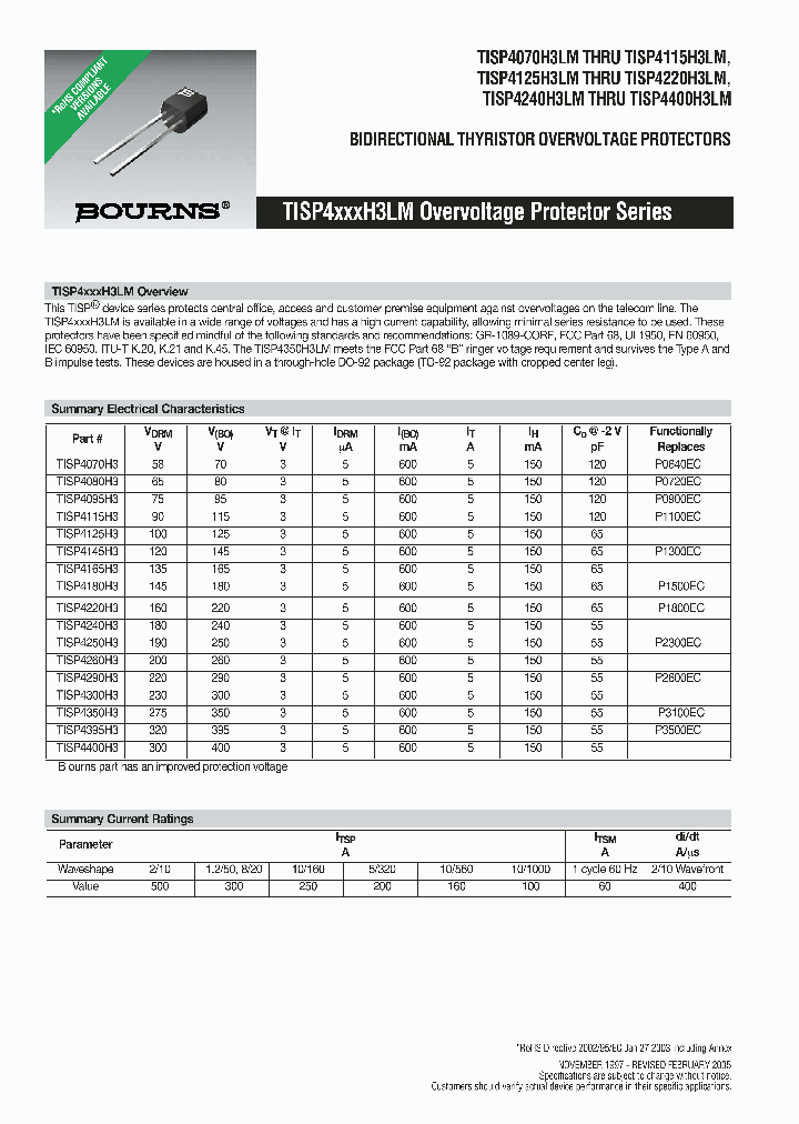 TISP4115H3_8138364.PDF Datasheet