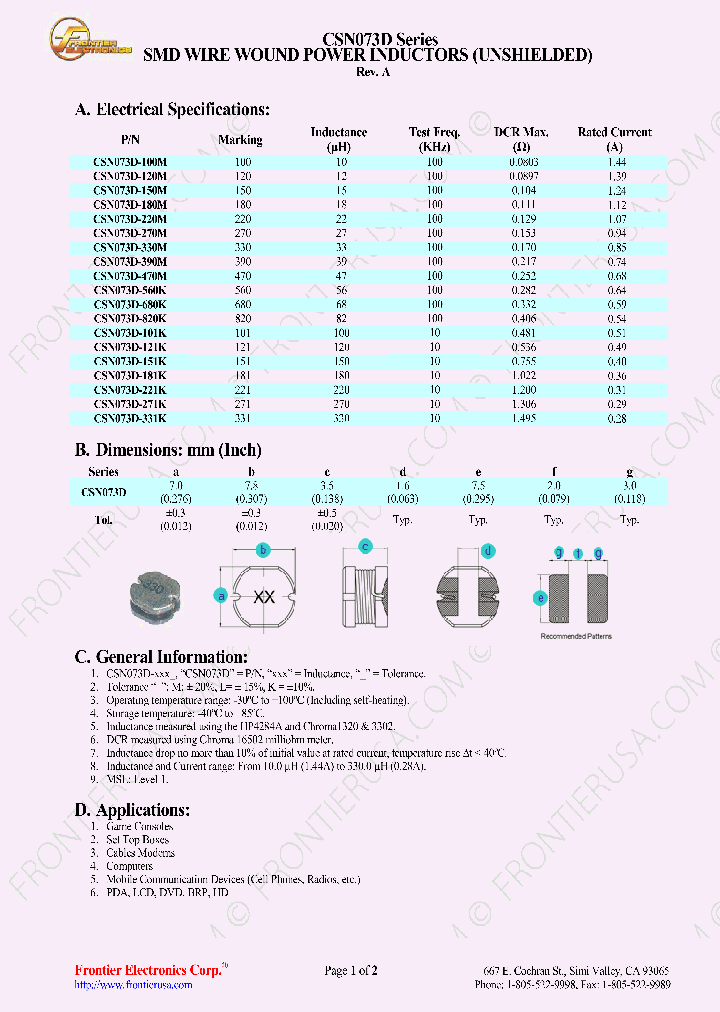 CSN073D121K_8142497.PDF Datasheet