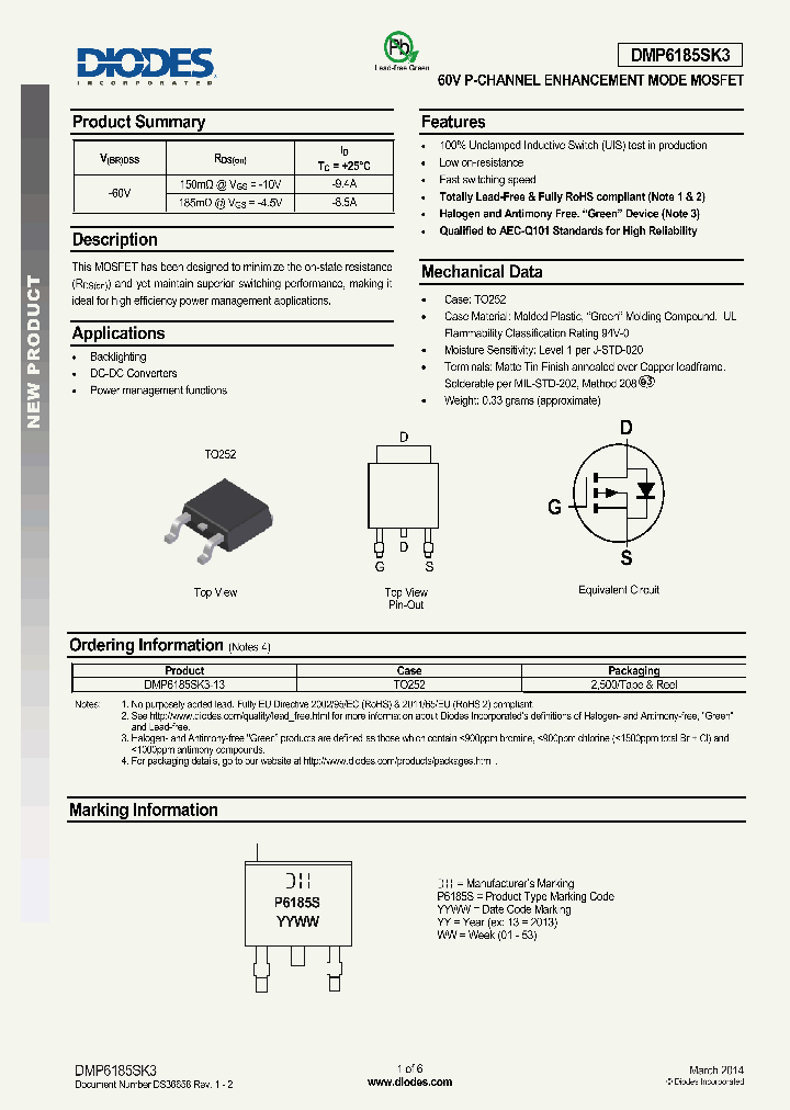 DMP6185SK3_8143314.PDF Datasheet