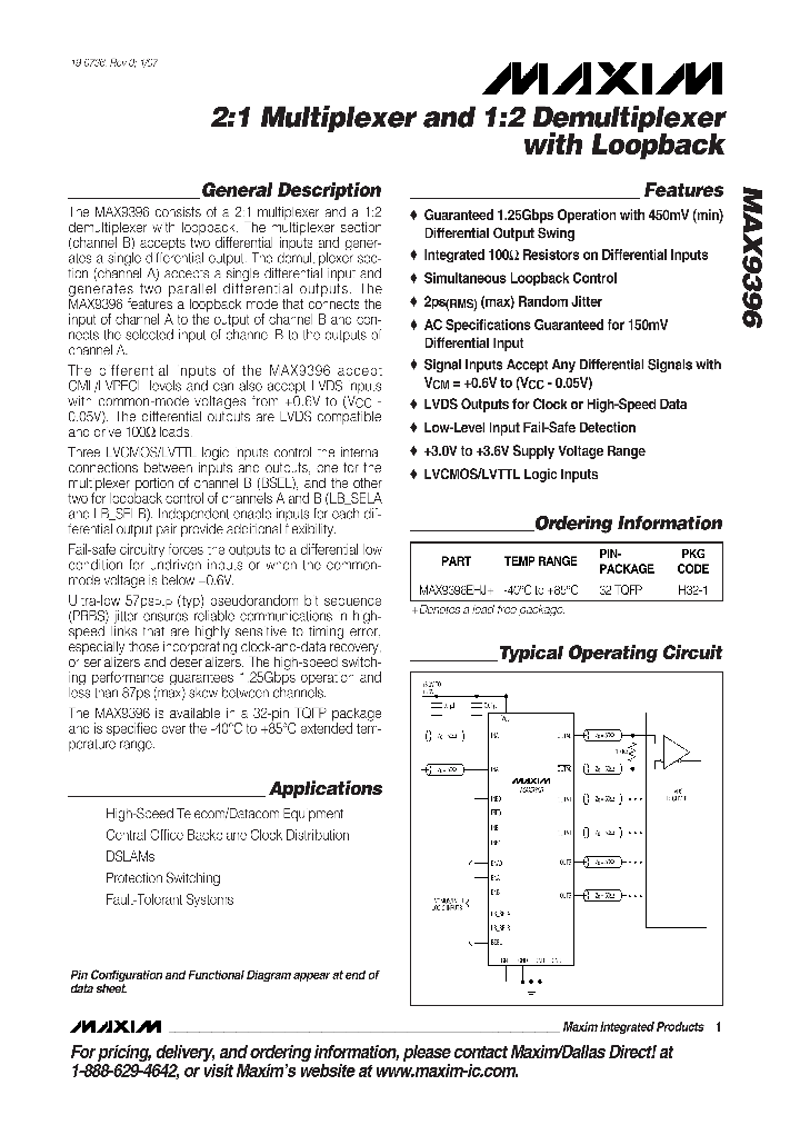 MAX9396EHJ_8145933.PDF Datasheet