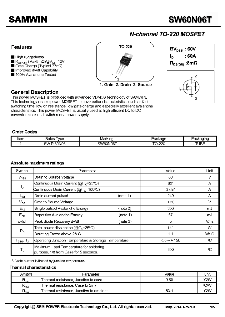 SW60N06T_8146190.PDF Datasheet