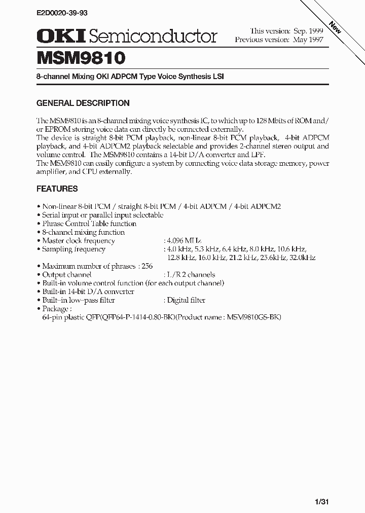 MSM9810GS-BK_8148442.PDF Datasheet