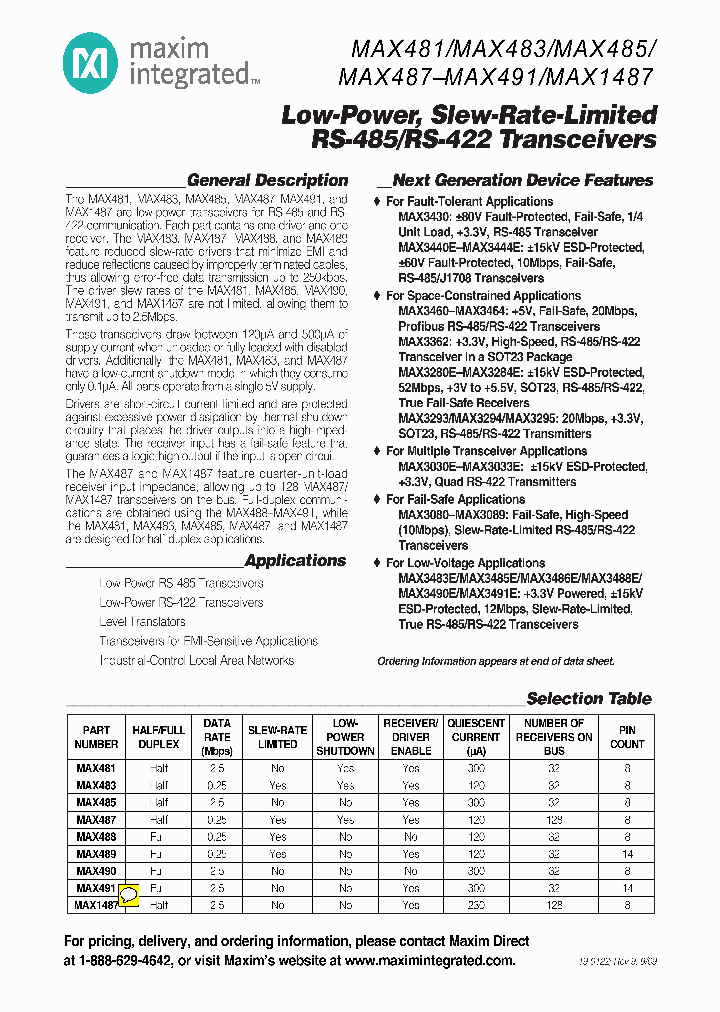 MAX490_8164548.PDF Datasheet