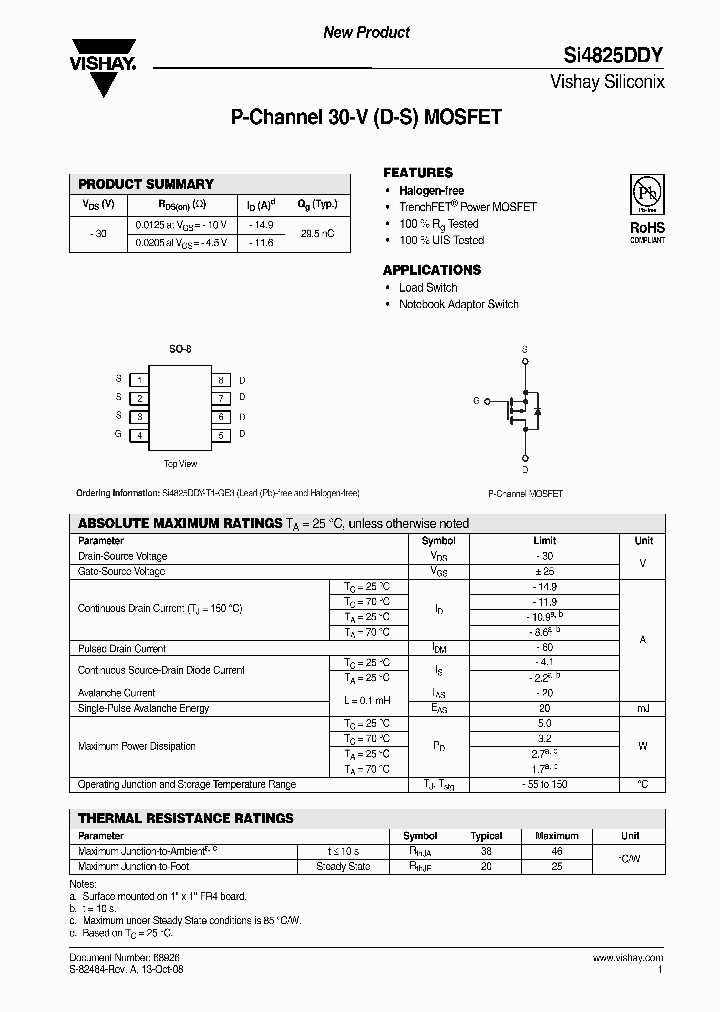 SI4825DDY-T1-GE3_8164999.PDF Datasheet