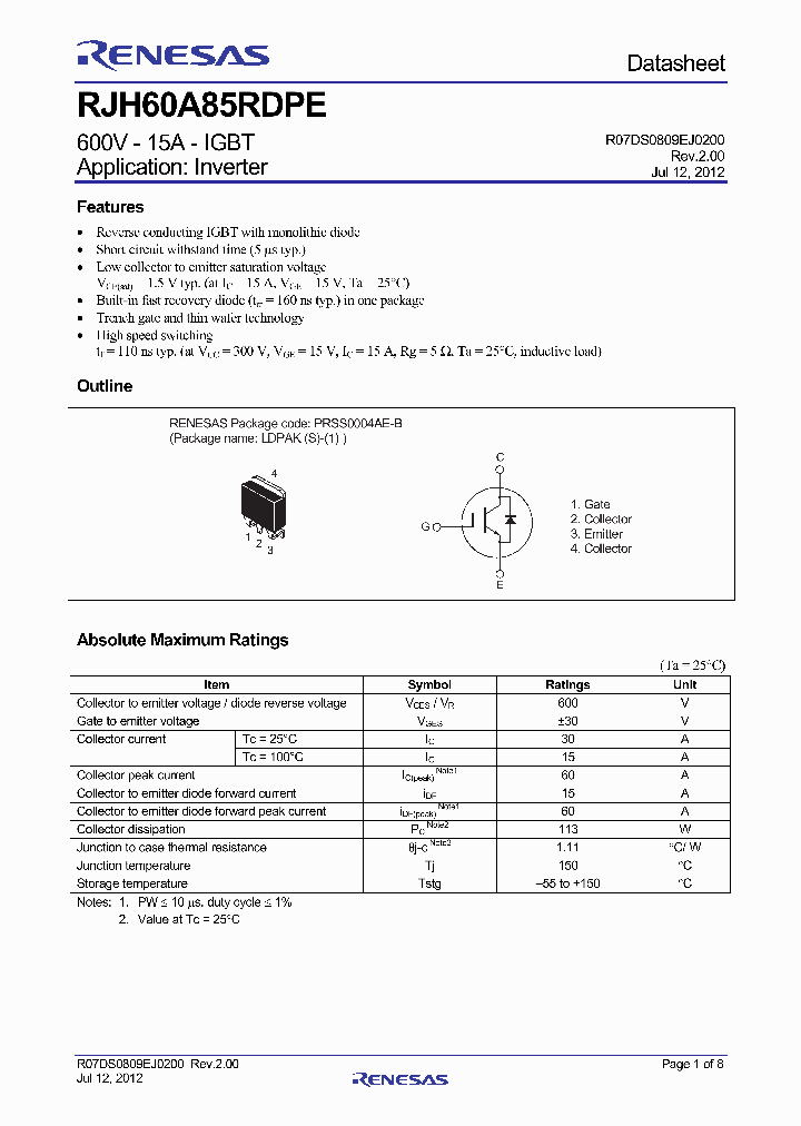 RJH60A85RDPE-15_8174678.PDF Datasheet