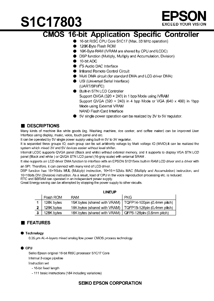 S1C17803_8174476.PDF Datasheet