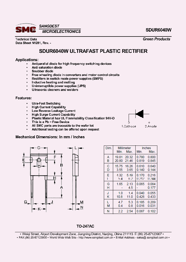 SDUR6040W_8189025.PDF Datasheet