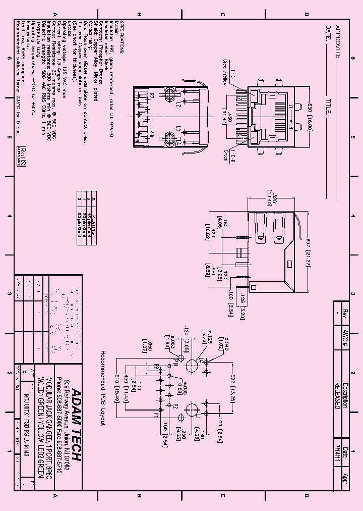 MTJ-88TX1-FSD-PG-LU-M145_8191138.PDF Datasheet