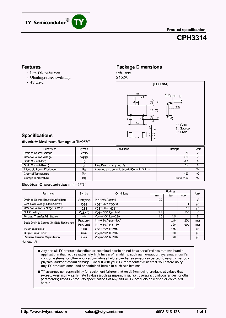 CPH3314_8191731.PDF Datasheet