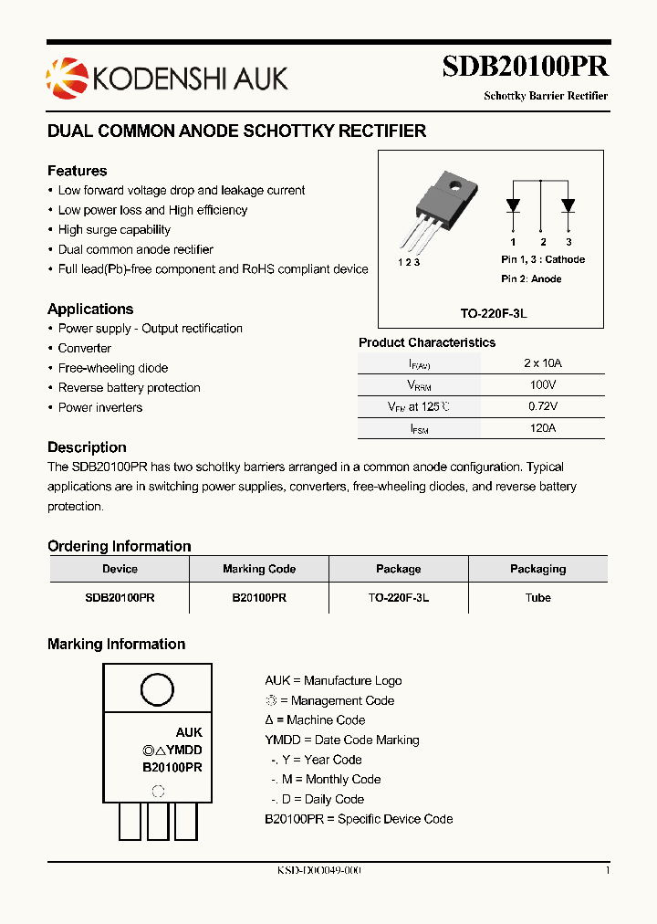 SDB20100PR_8192834.PDF Datasheet