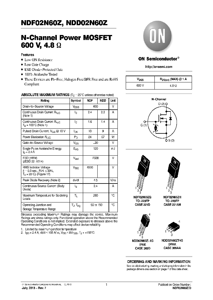 NDD02N60Z_8193621.PDF Datasheet