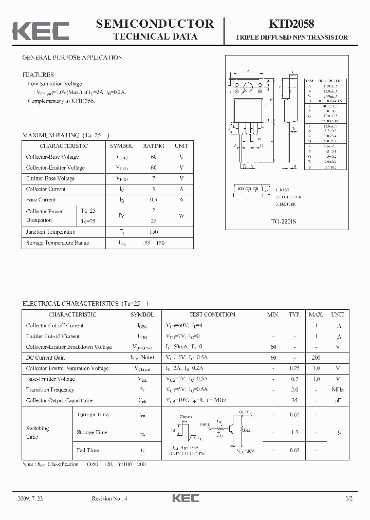 KTD2058-15_8202769.PDF Datasheet