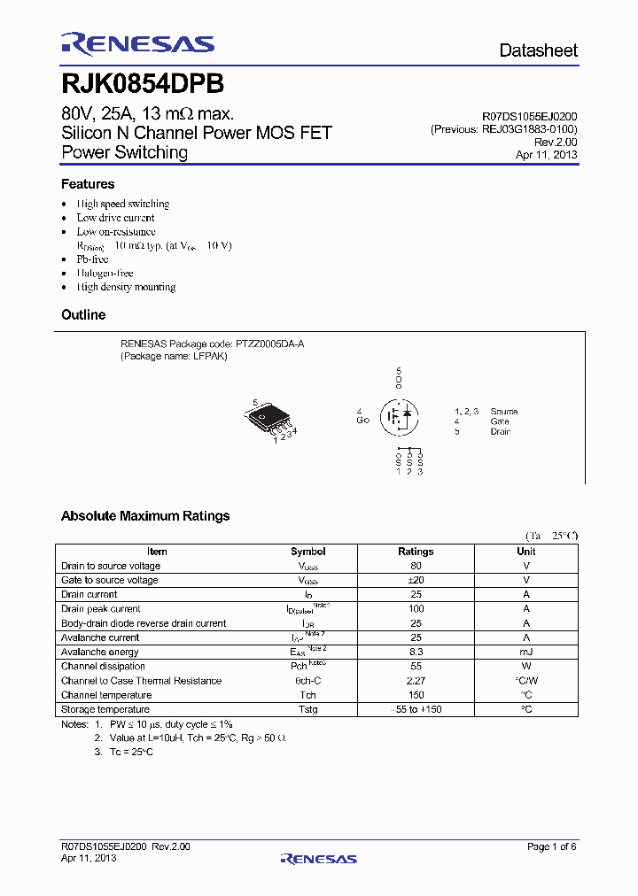 RJK0854DPB-00-J5_8208901.PDF Datasheet