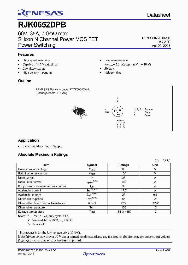 RJK0652DPB_8213375.PDF Datasheet