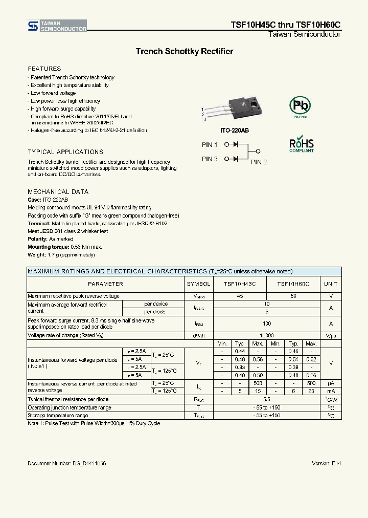 TSF10H45C_8214551.PDF Datasheet