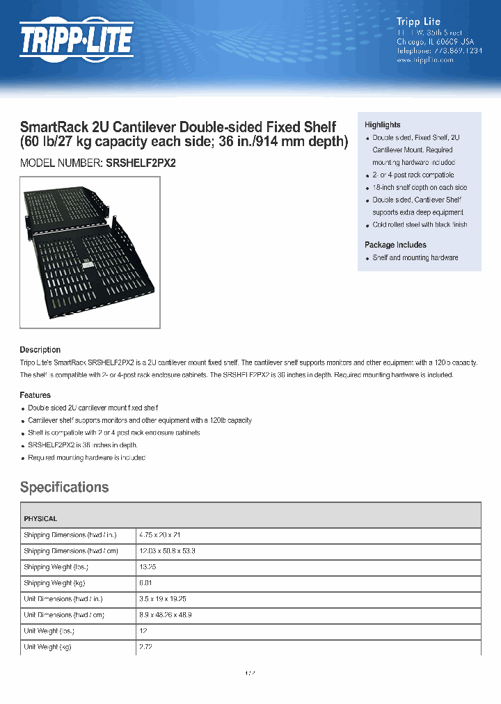 SRSHELF2PX2_8223940.PDF Datasheet