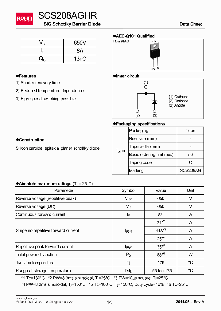 SCS208AGHR_8224546.PDF Datasheet