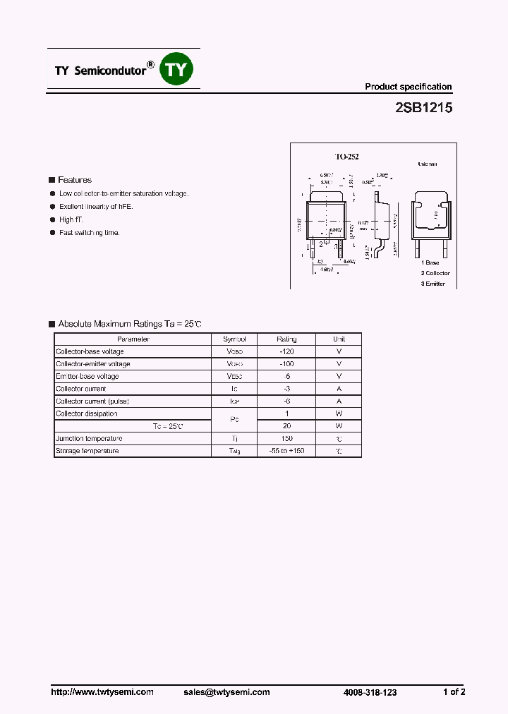 2SB1215_8227299.PDF Datasheet