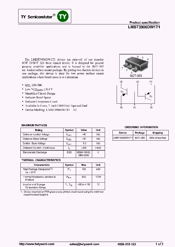 LMBT3906DW1T1_8227937.PDF Datasheet