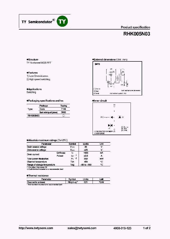 RHK005N03_8229006.PDF Datasheet