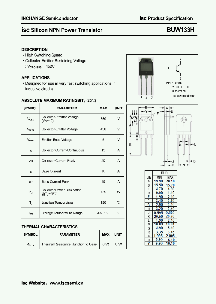 BUW133H_8233431.PDF Datasheet