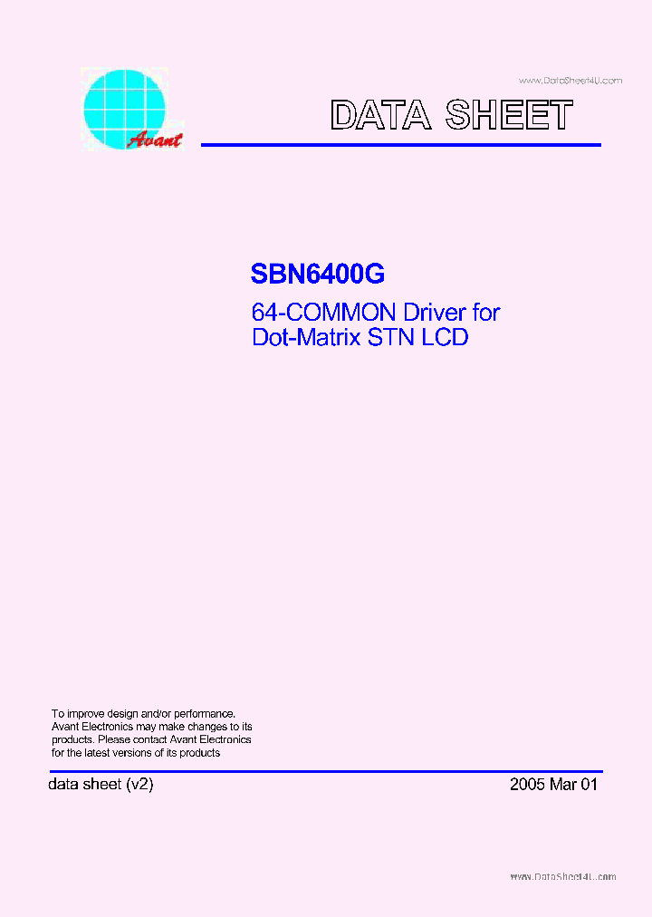 SBN6400G_7849679.PDF Datasheet