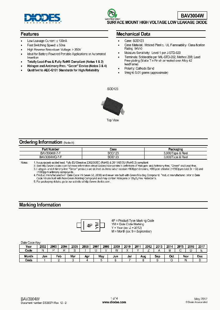 BAV3004W-7-F_8240760.PDF Datasheet