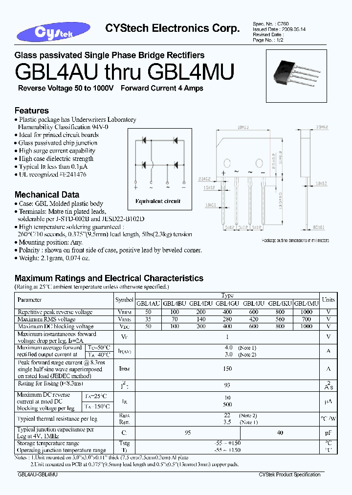 GBL4AU_7847458.PDF Datasheet