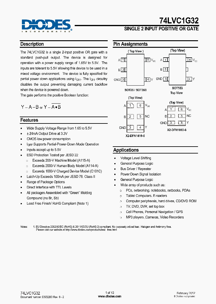 74LVC1G32FZ4-7_8241884.PDF Datasheet