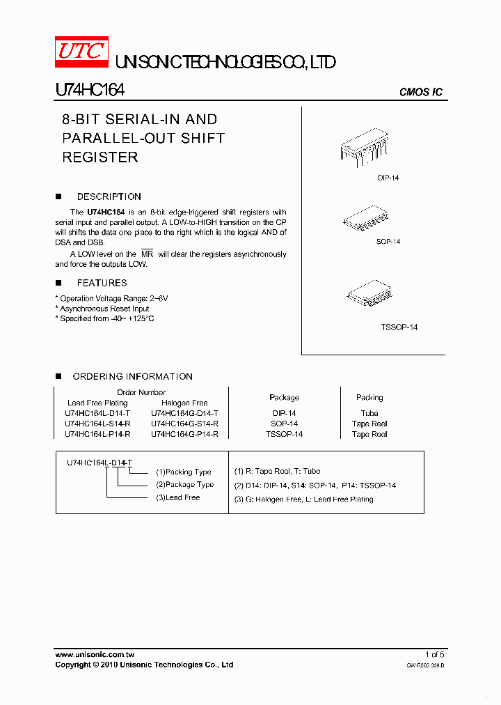 U74HC164_7845486.PDF Datasheet