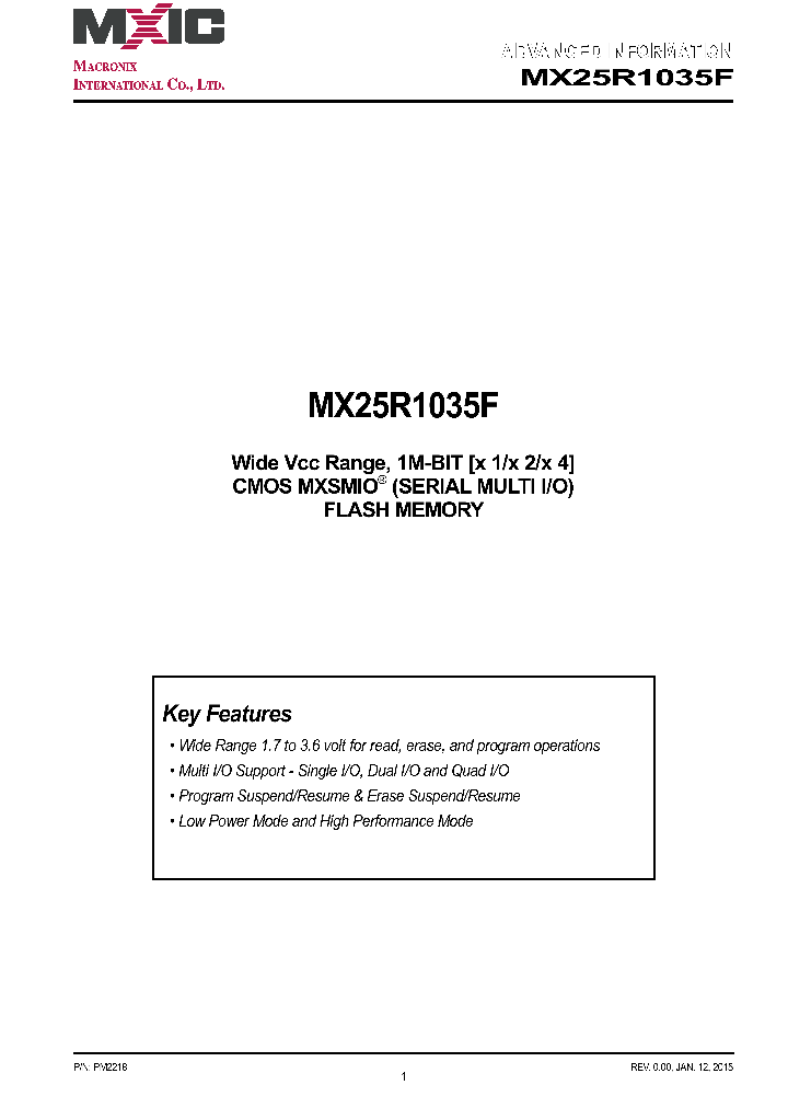 MX25R1035F_8244119.PDF Datasheet