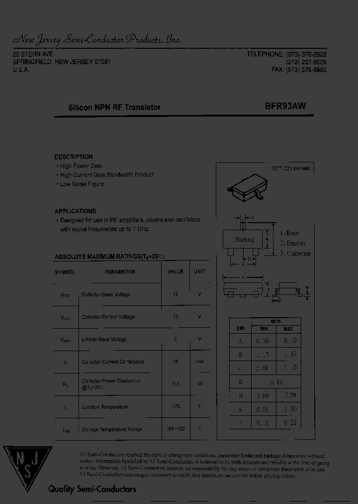 BFR93AW_8245590.PDF Datasheet
