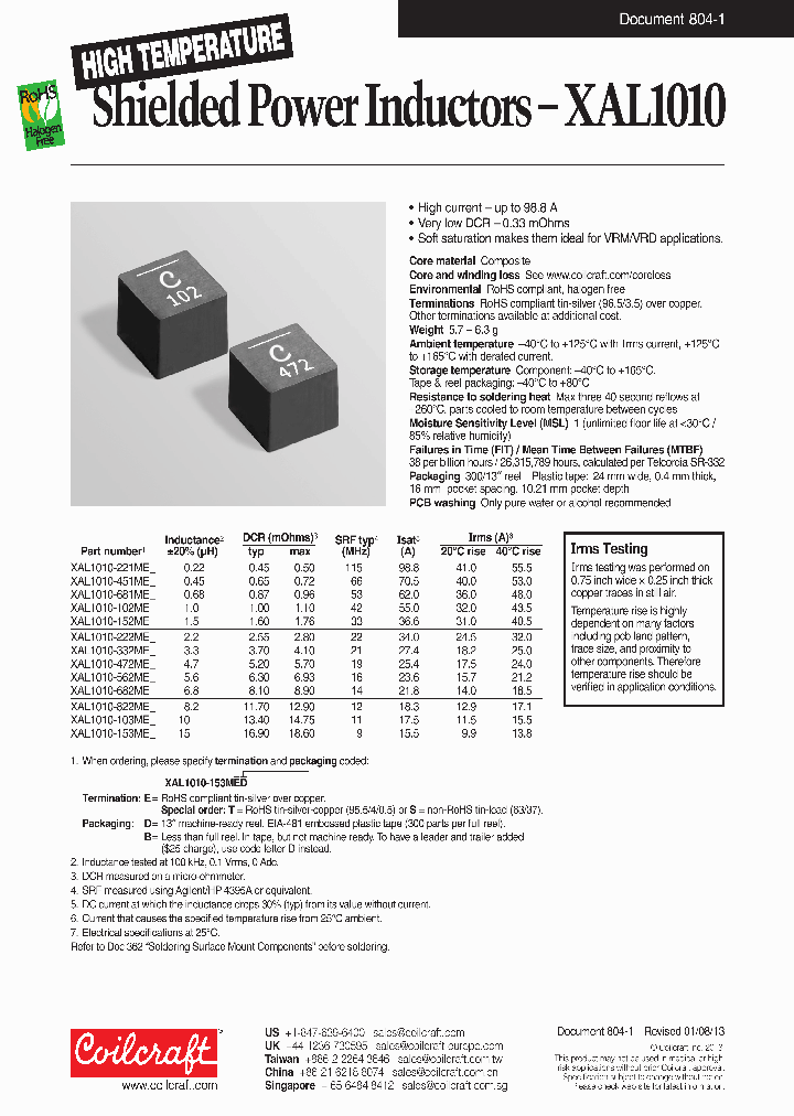 XAL1010-102ME_8246650.PDF Datasheet