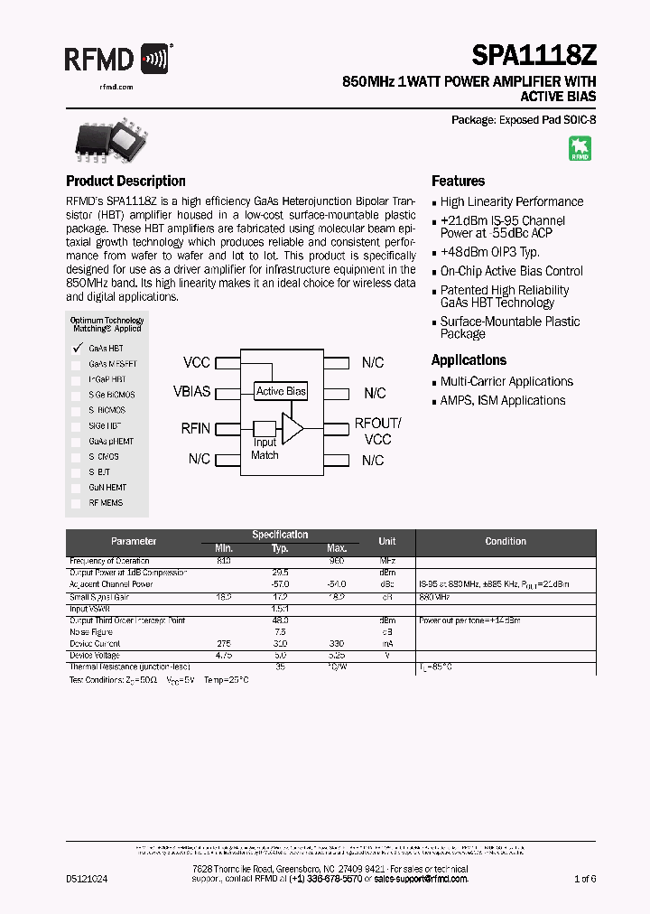 SPA1118Z-EVB1_8254310.PDF Datasheet