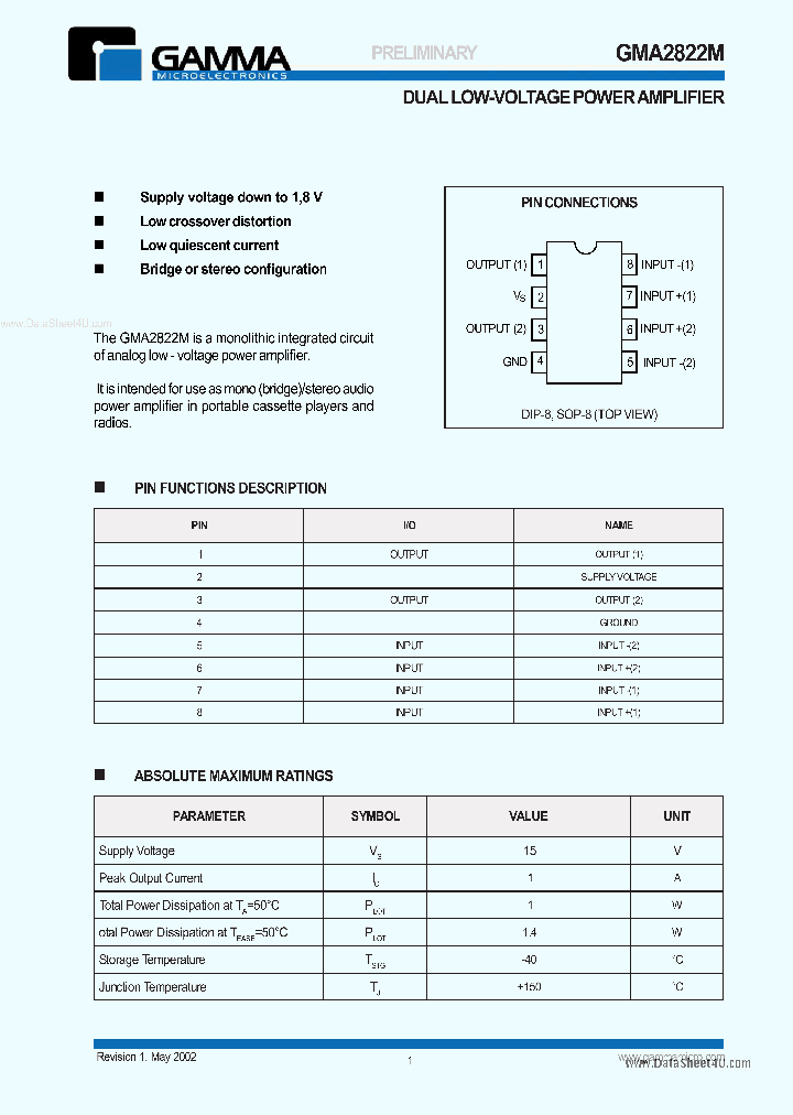 GMA2822M_7855119.PDF Datasheet