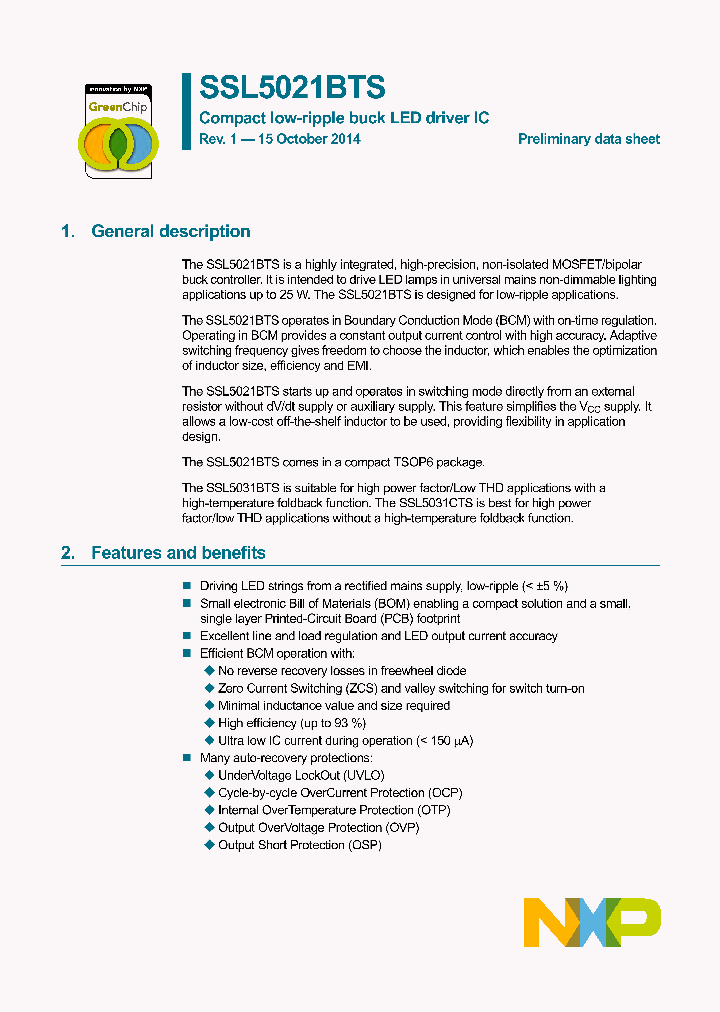 SSL5021BTS_7858665.PDF Datasheet