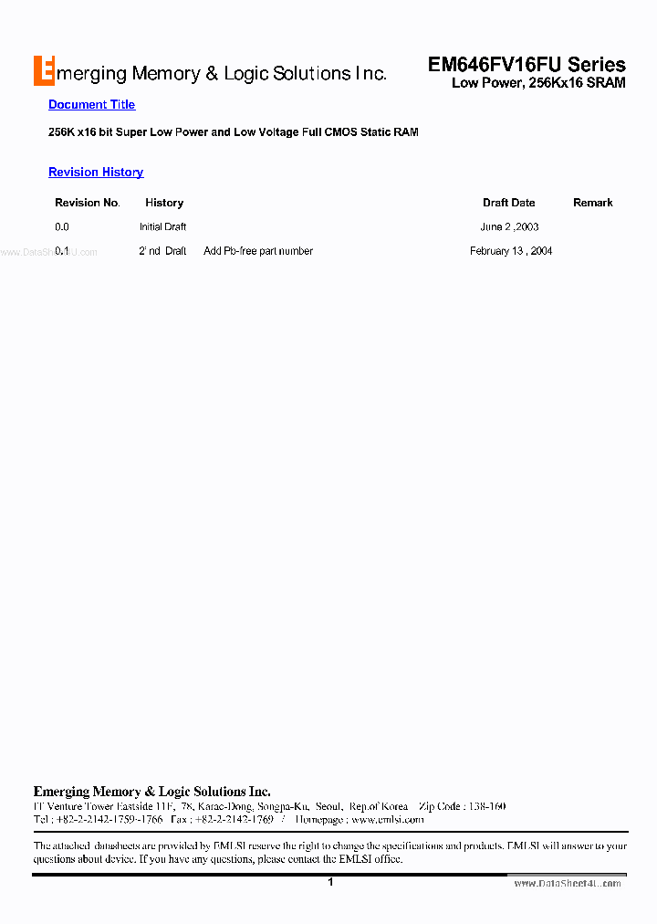 EM646FV16FU_7866742.PDF Datasheet