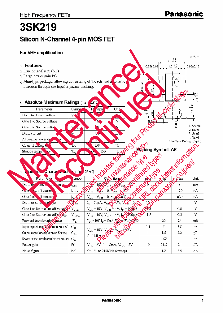 3SK0219_8281259.PDF Datasheet