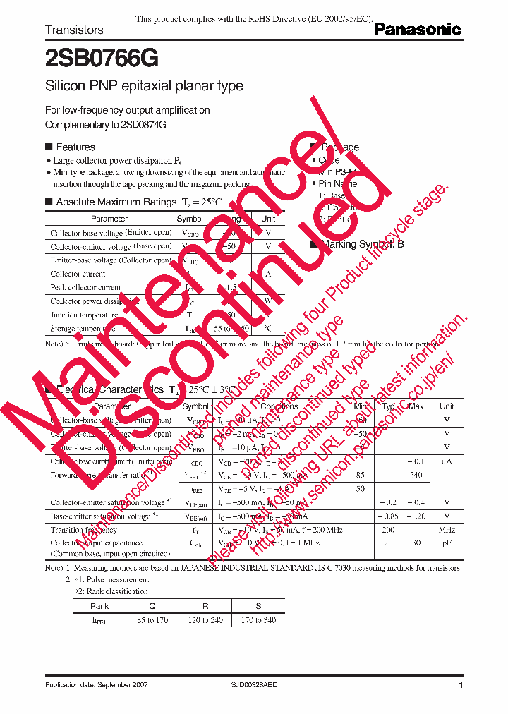 2SB0766G_8281376.PDF Datasheet