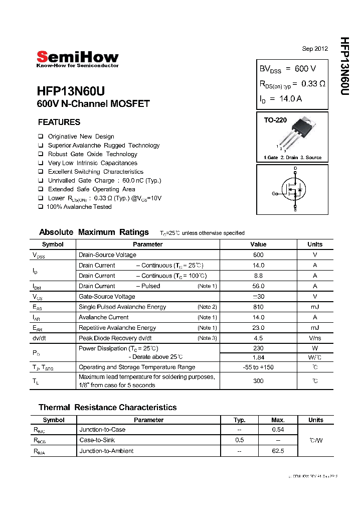 HFP13N60U_8281765.PDF Datasheet