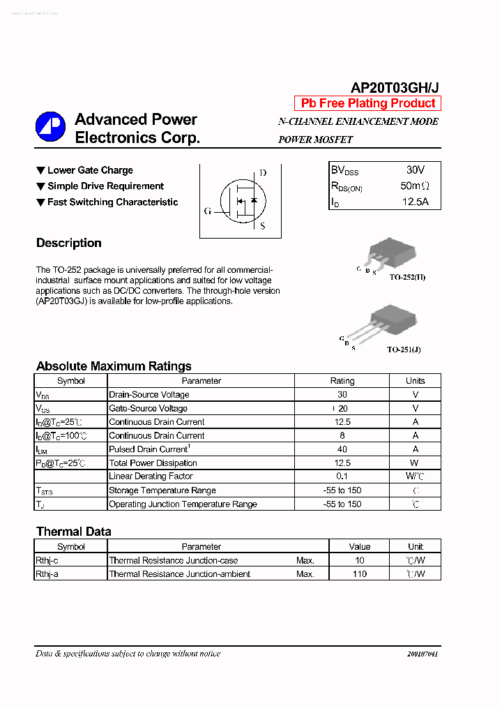 AP20T03J_7882412.PDF Datasheet